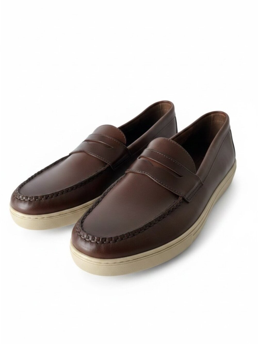 J.Crew Leather hybrid Casual Penny Leather Loafers Men's Size 10.5 New